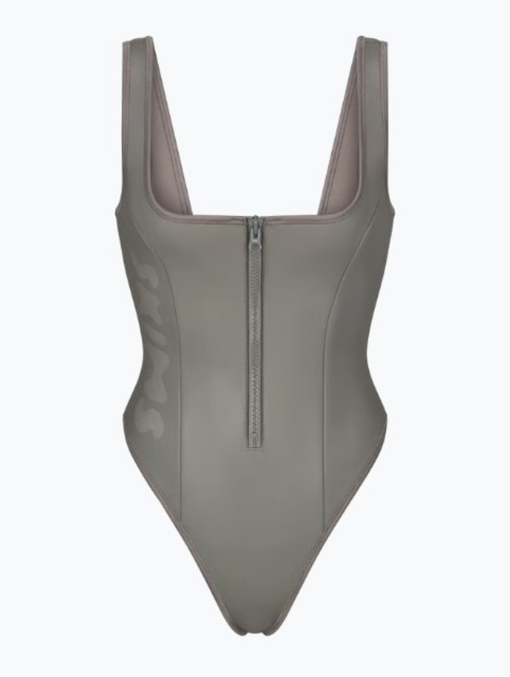 Skims Rubberized Scuba Swim Scoop Neck One-Piece Size Large